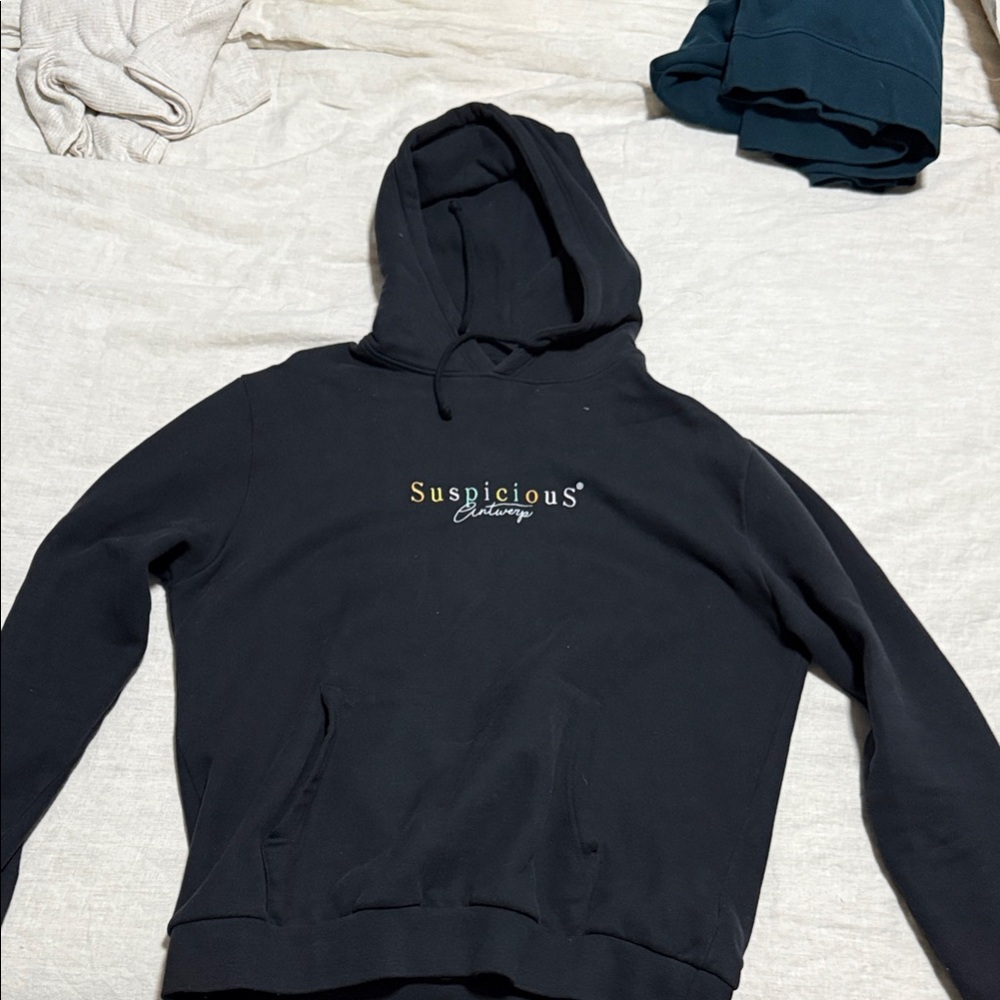 Suspicious Antwerp Black Hoodie for Men